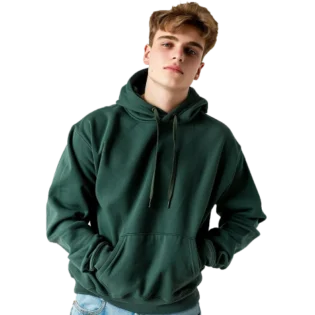 green hoodie